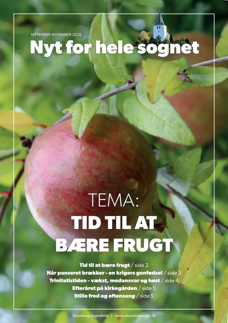 Forside af Skanderup kirkeblad (sep-nov 2025)