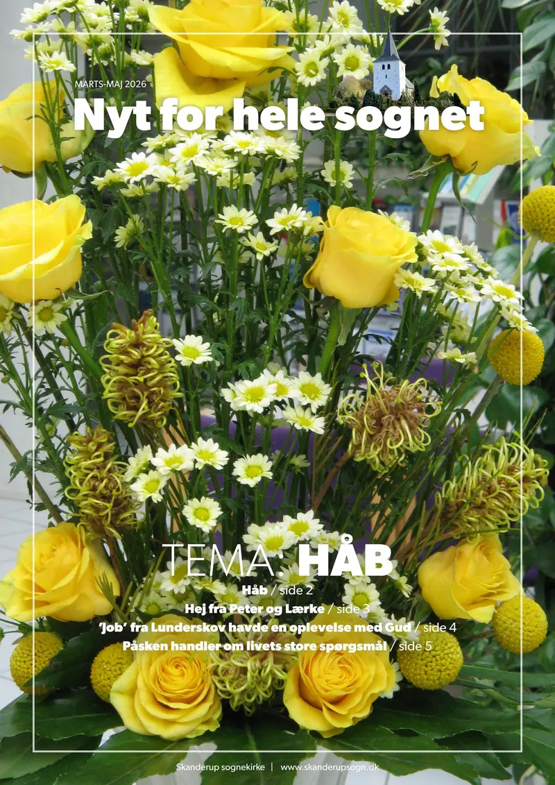 Forside af Skanderup Kirkeblad marts-maj 2026