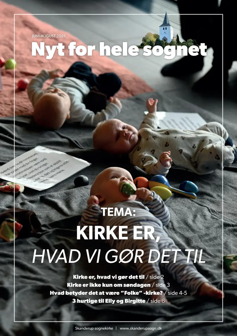 Forside af Skanderup Kirkeblad juni-august 2026