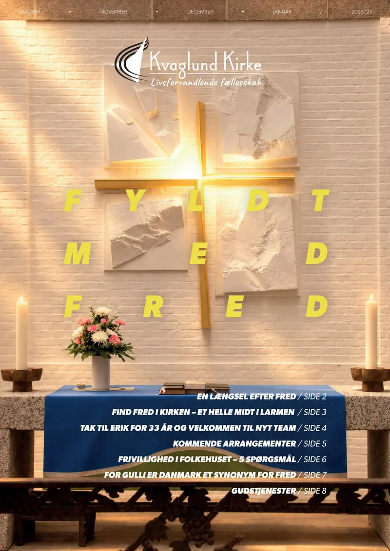 Forside af Kvaglund Kirkeblad oktober-januar 2026