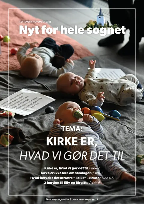 Eksempel p&aring; kirkemagasin med sm&aring; b&oslash;rn p&aring; forsiden